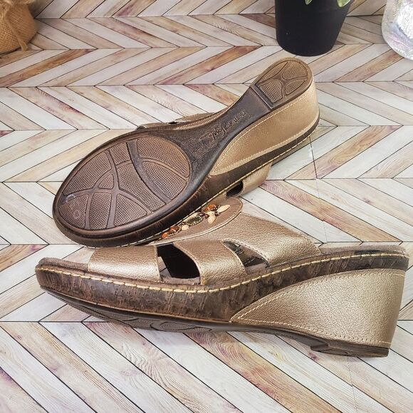 Soul By Naturalizer Brown Beaded Slide Sandal Women Size 10 - Picture 3 of 9